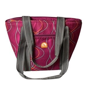 Igloo Magenta and Gray Insulted Tote Bag